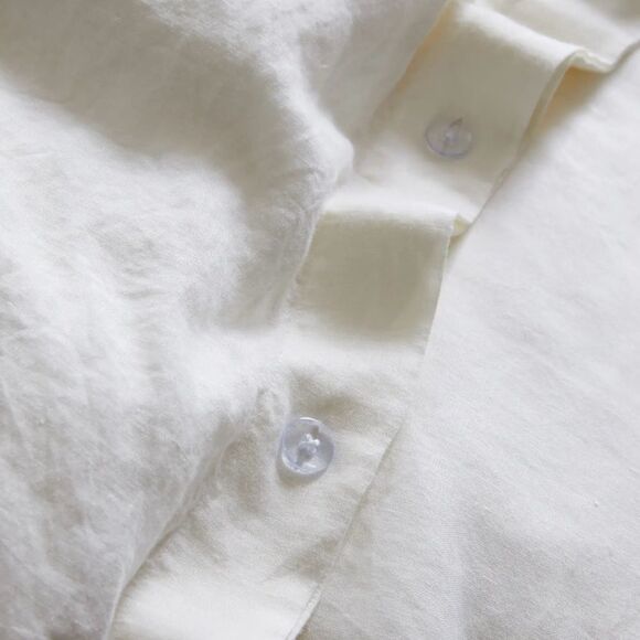 Quince European Linen Duvet Cover King/Cal King Ivory NWOT - Picture 2 of 6